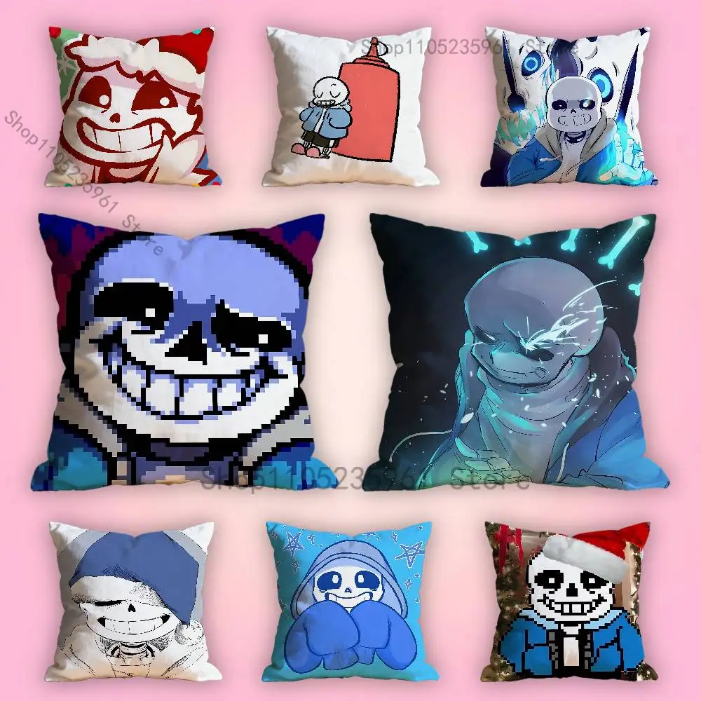 

U-UndertaleS Sans Print Polyester Pillow Case for Valentine gift Home Sofa Cushion Cover Decoration Custom