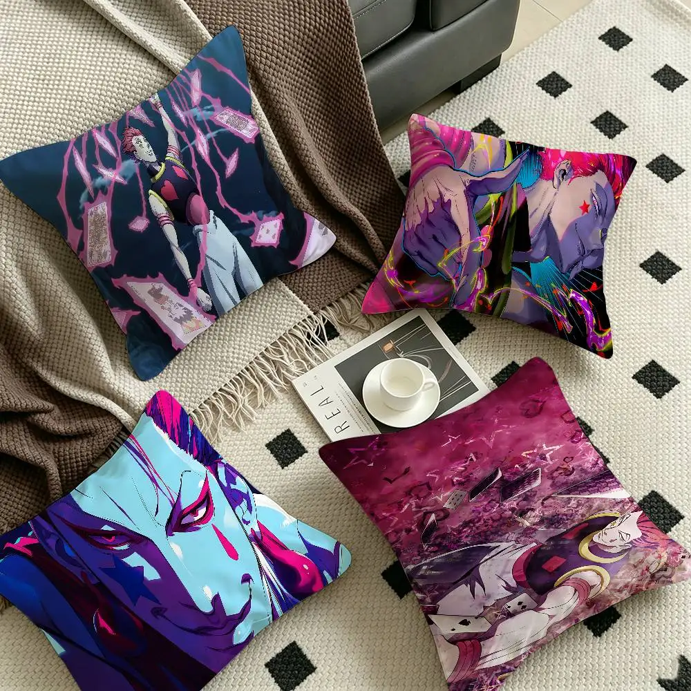 Manga Hunter-Hunter Hisoka Cushion Cover Pillowcase Upholstery Sofa Throw Pillow Home Decor Pillowcas