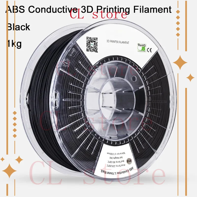

ABS Проводящая нить для 3D-печати Материал FDM 1,75 мм Проводящая 1 кг