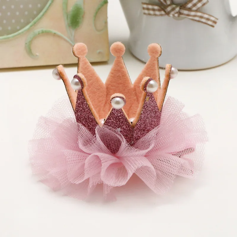 1 PC fashion cute girl crown princess hairpin lace pearl shiny star headband hairpin hairpin hair accessories hair accessories