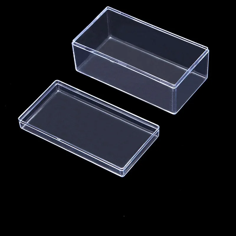 Square Clear PS Plastic Storage Boxes for Mini Jewelry, Beads, Crafts Case Container, Display Packaging Box