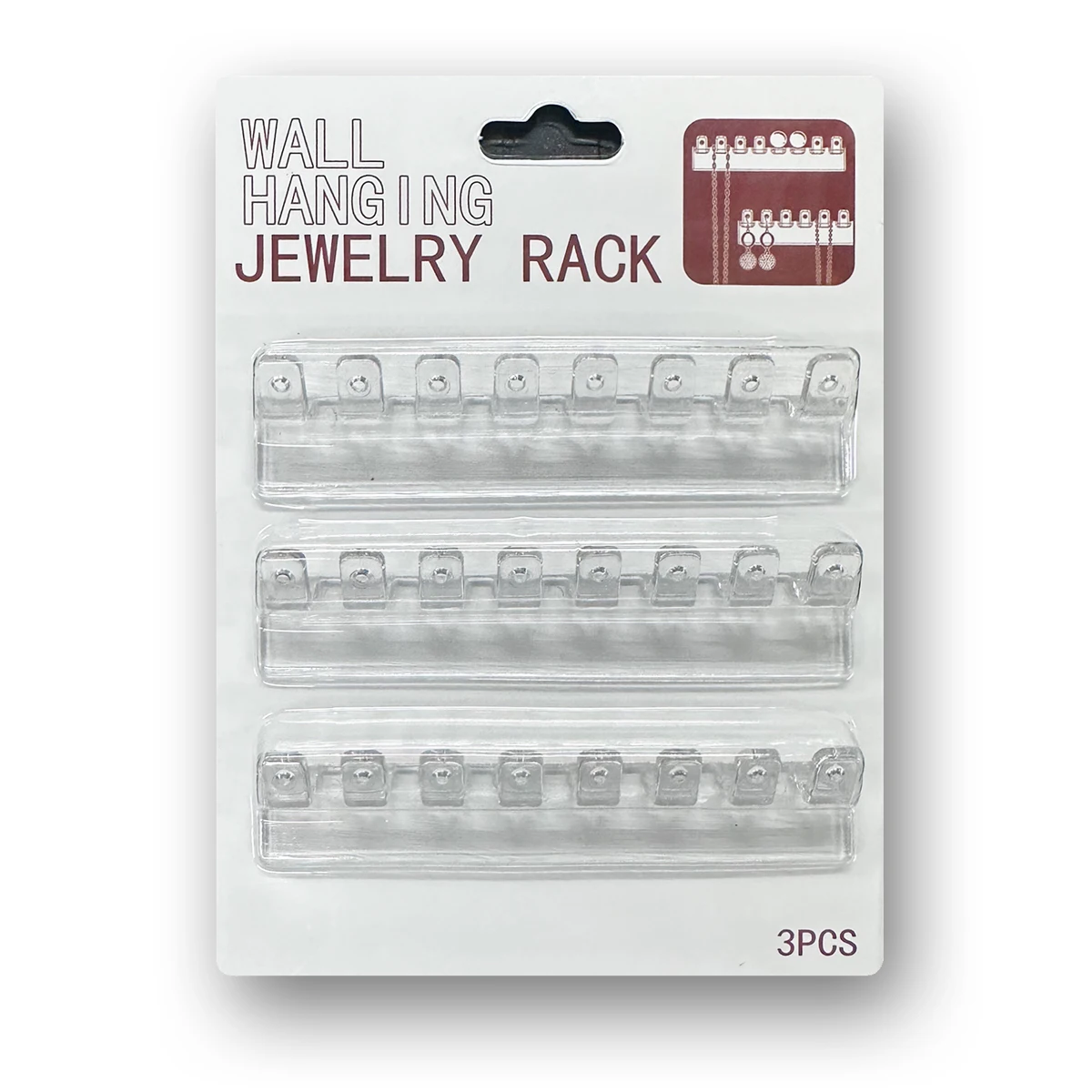 3/6/12/18 stuks ketting opbergrek, armband en oorbellen link met 8 haken, anti-wirwar aan de muur gemonteerd sieradenrek