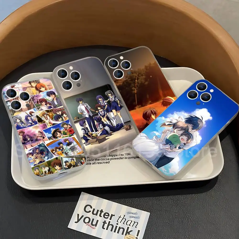 

Anime C-Clannad Phone Case For iPhone 17,16,15,14,13,12,11 Pro,Max,Plus,X,XS,XR,SE4,E Mini Transparent Soft Cover