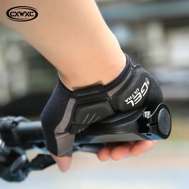 Bicycle Half Finger Shockproof Gloves With Thick GEL Silicone Breathable Anti-slip MTB Road Bike Cycling Quick Release Gloves - 5