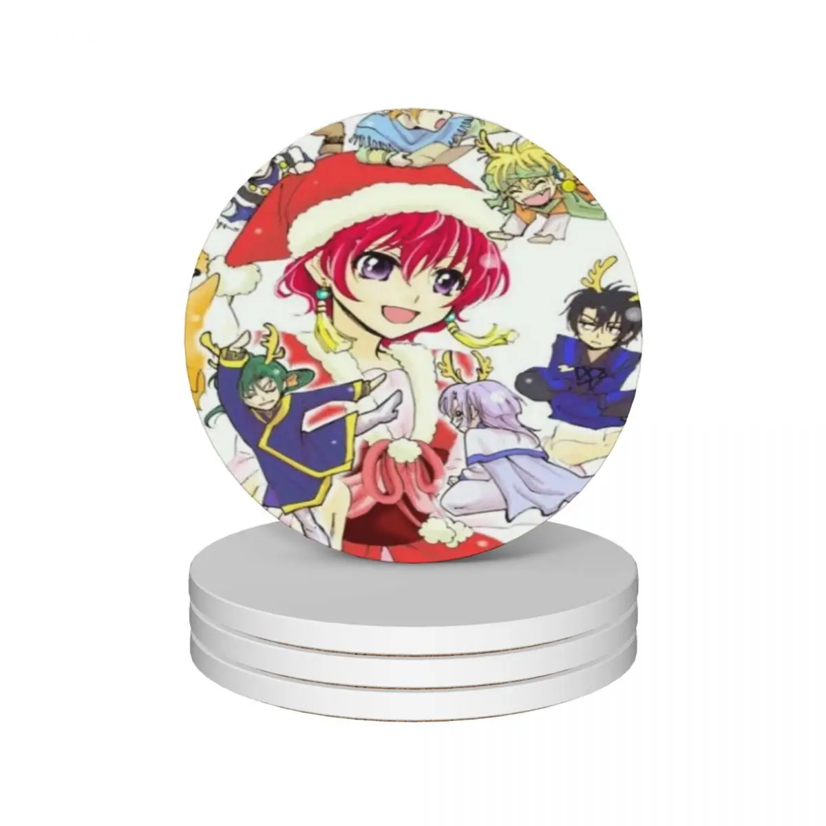 

akatsuki no yona. Ceramic Coasters (Set of 4) mug mat cute kitchen supplies personalize for drinks aesthetic Coasters