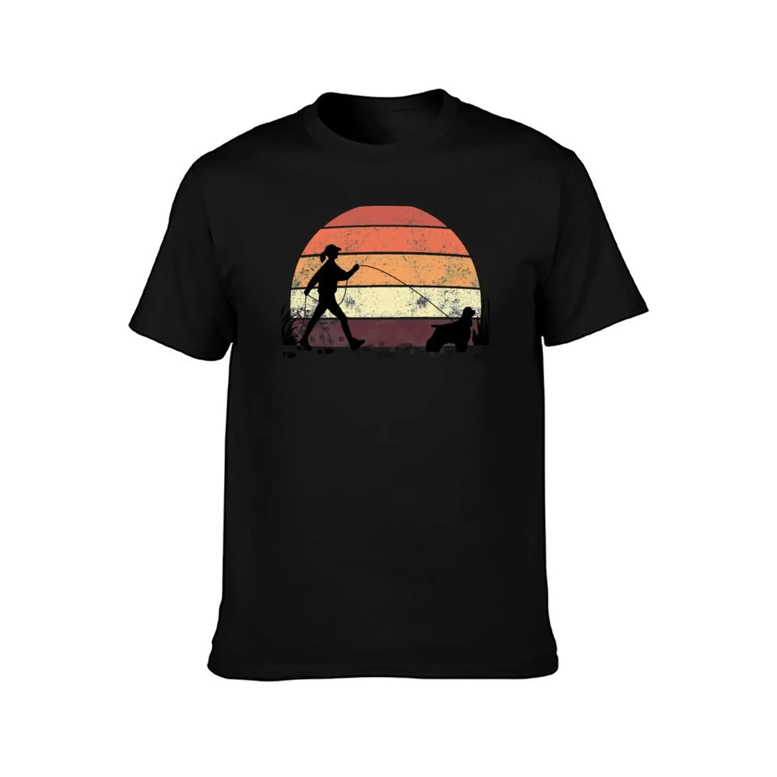 Tracking Dog Female (American Cocker Spaniel) T-Shirt Running Performance Short Sleeve Tee T-Shirt