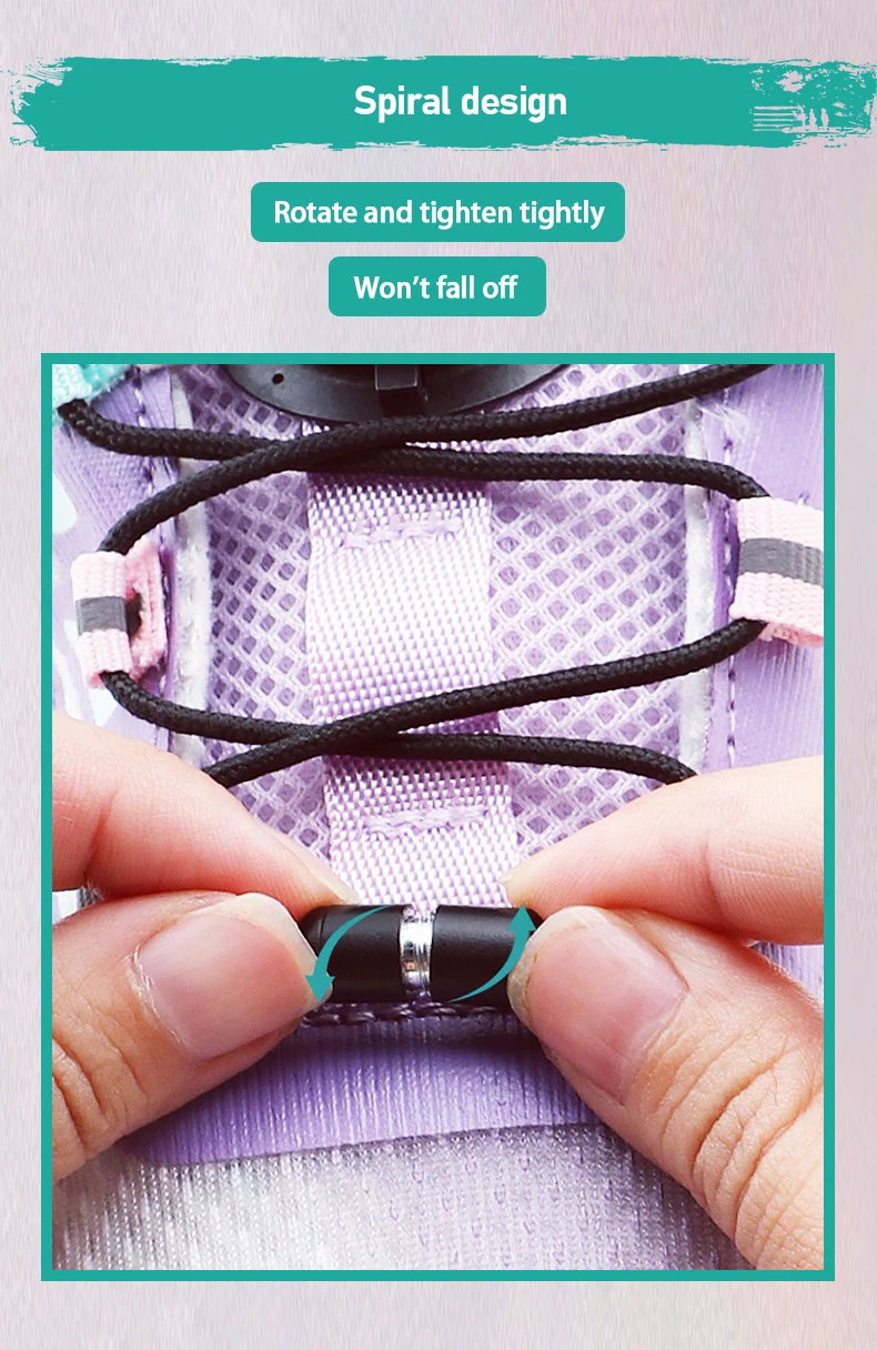 Drehbare Schnallen-Schnürsenkel, dicke Schnürsenkel, automatische Schnürsenkel ohne Binden, schwarz-weiß, einfache Installation, Sneaker-Schnürsenkel, Schuhzubehör. – Detail 6