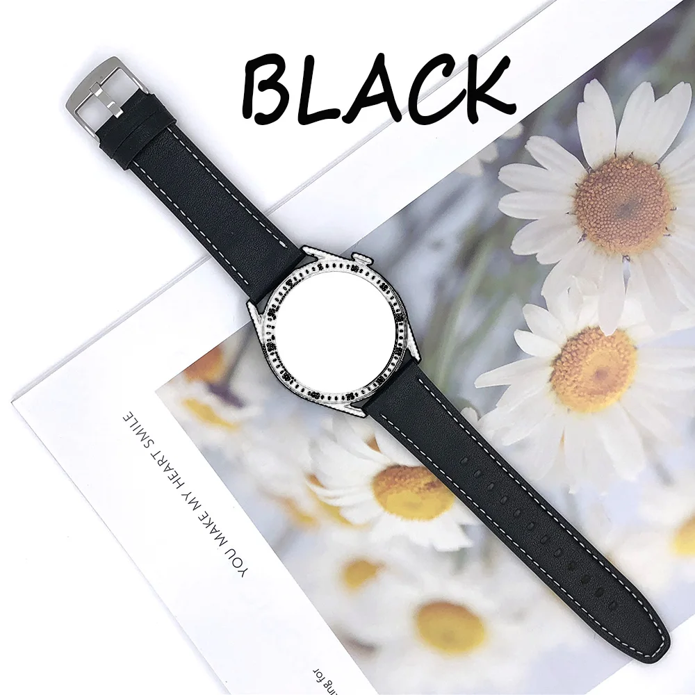 Bracelet de montre en cuir PU 22mm, pour Garmin Forerunner 570 47mm 265 255 745 955 945, pour Vivoactive 4 Venu 2 3, remplacement