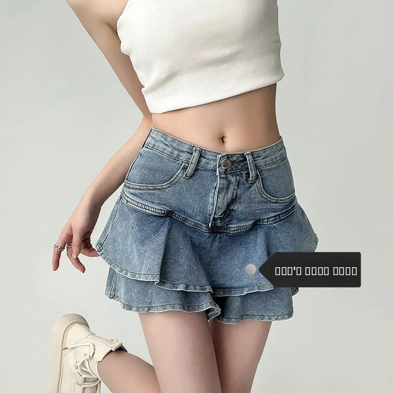 

Джинсовая юбка Design Sensation ort для женщин, юбка трапециевидной формы с высокой талией, маленькая облегающая юбка для тела