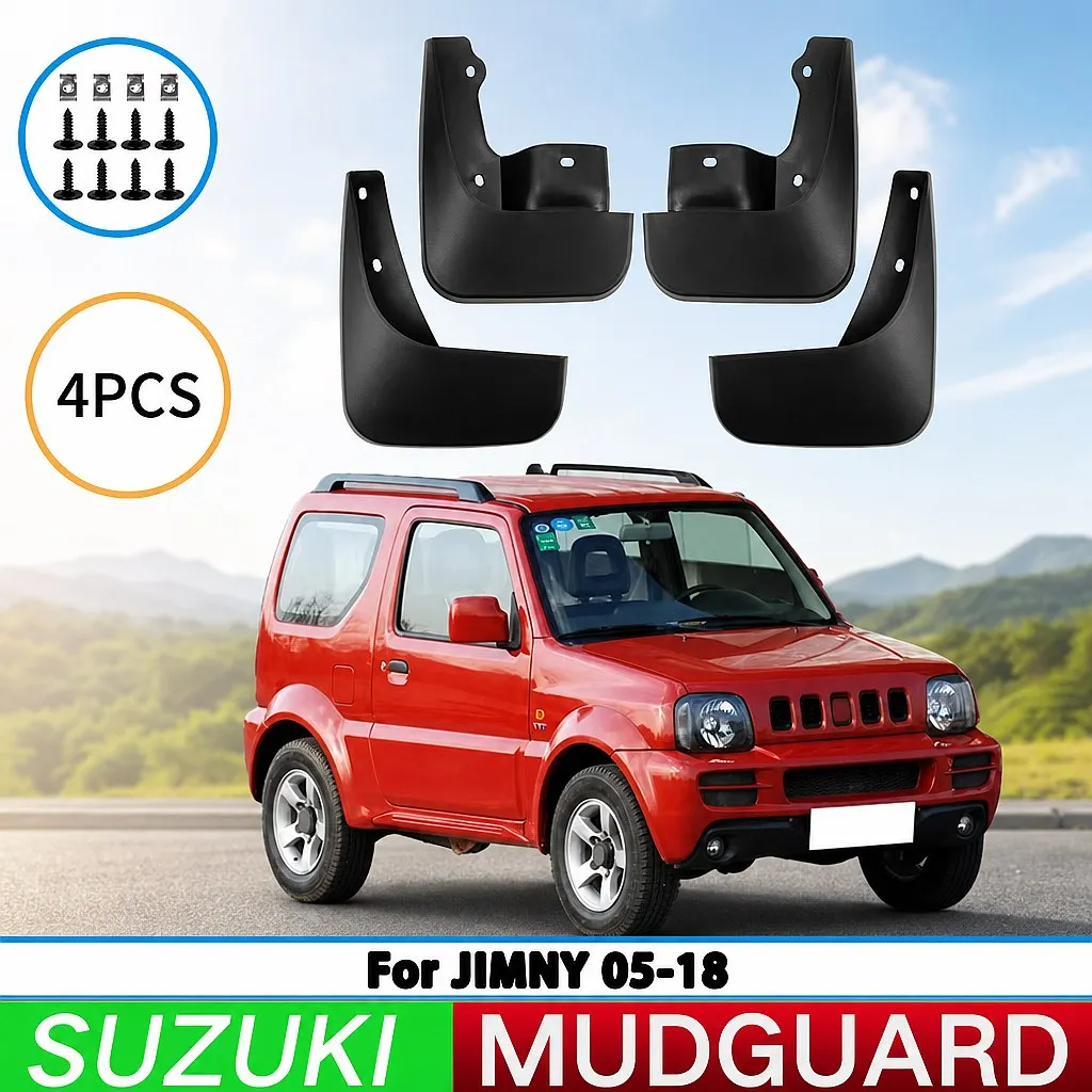 

For Suzuki Jimny 05-18 Car Tire Fender Splash Guard Front Rear Wheel Mud Flaps 4pcs