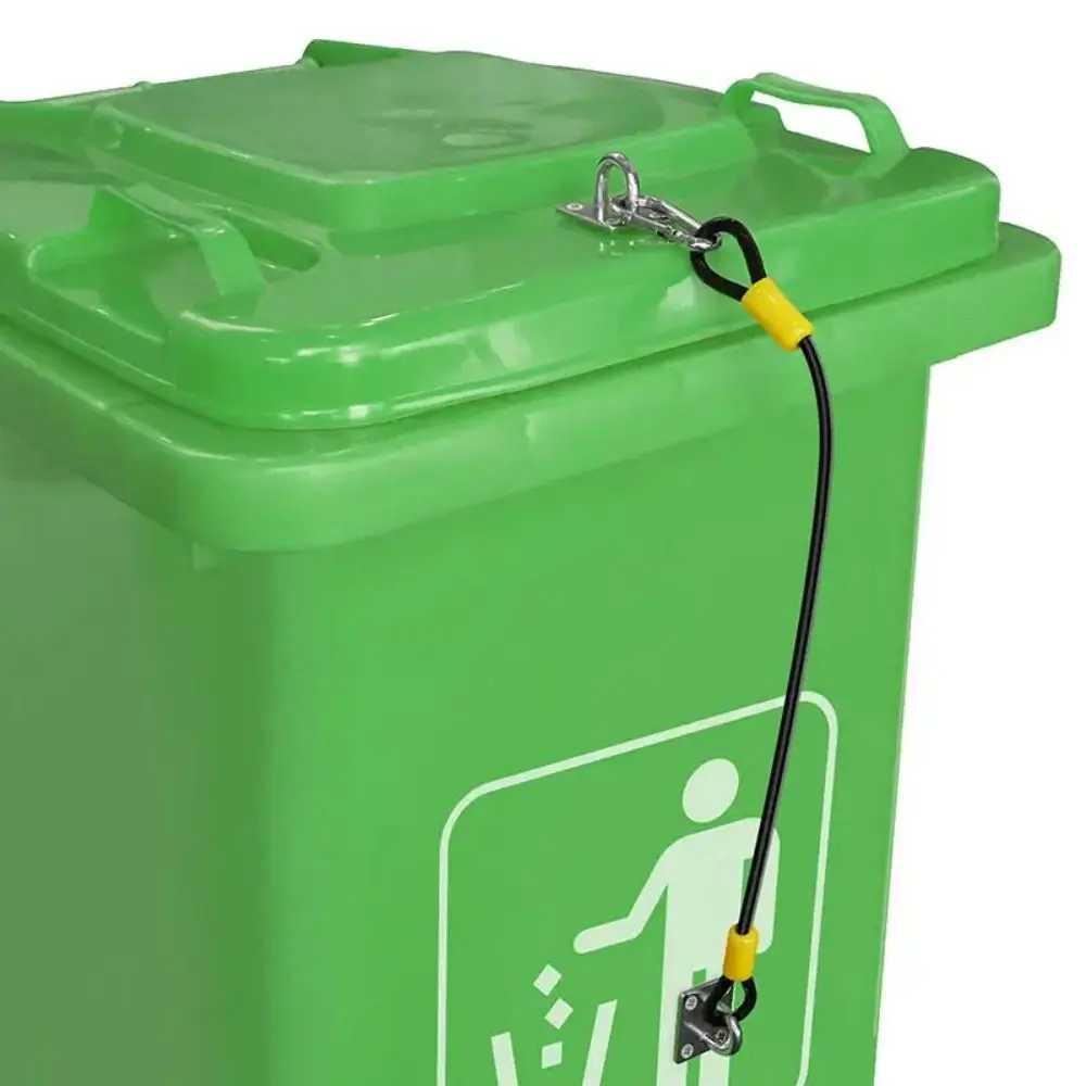 Bear Proof Outdoor Trash Can Lid Lock Heavy Duty Multipurpose Waste Container Lid Lock Set Stainless Steel Buckle