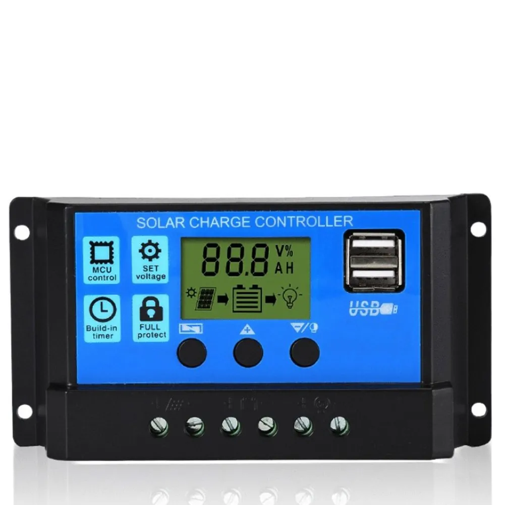 

Solar Charge Controller High Efficiency 10 60A Solar Charger with Open Circuit Protection for Solar Ventilation Systems