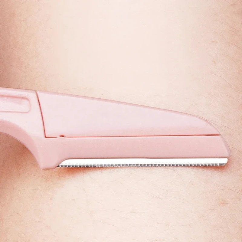 3 個安全折りたたみレディースフェイスシェーバー眉毛トリマー刃アンチスクラッチかみそりメイクツール眉毛トリマー顔かみそり女性のための
