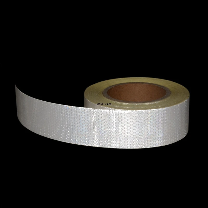 2inch White Reflective Adhesive Tapes Waterproof Auto Safety Warning Bicycle Stickers Reflectors Conspicious Strip 25M For Truck