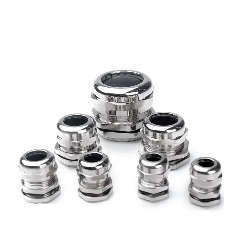 1 Pcs PG29 PG36 PG42 PG48 IP68 Waterproof Metal Cable Gland Connector Copper nickel plating Cable Connector