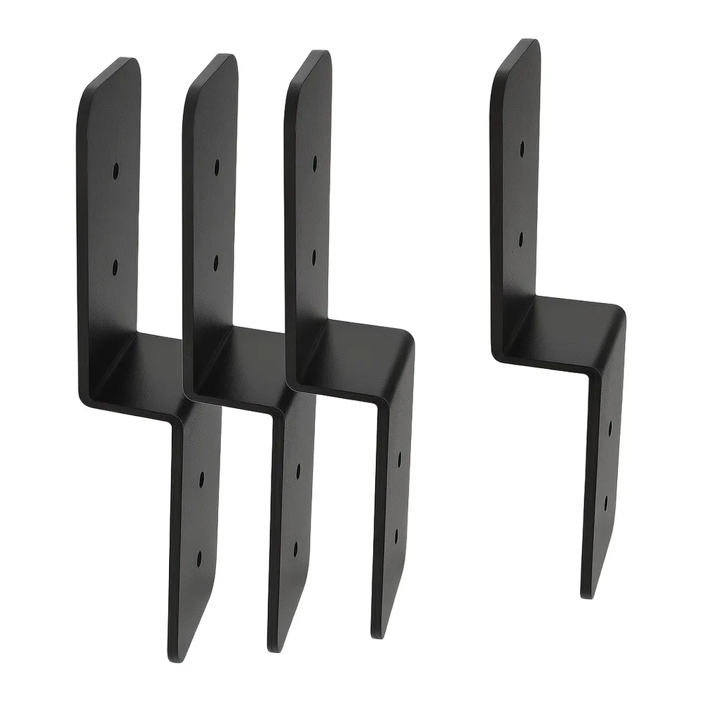 Steel Z Bracket Set 4 Pieces for Beam to Post Linkage in For Wood Framing Where Precision Alignment Is Necessary