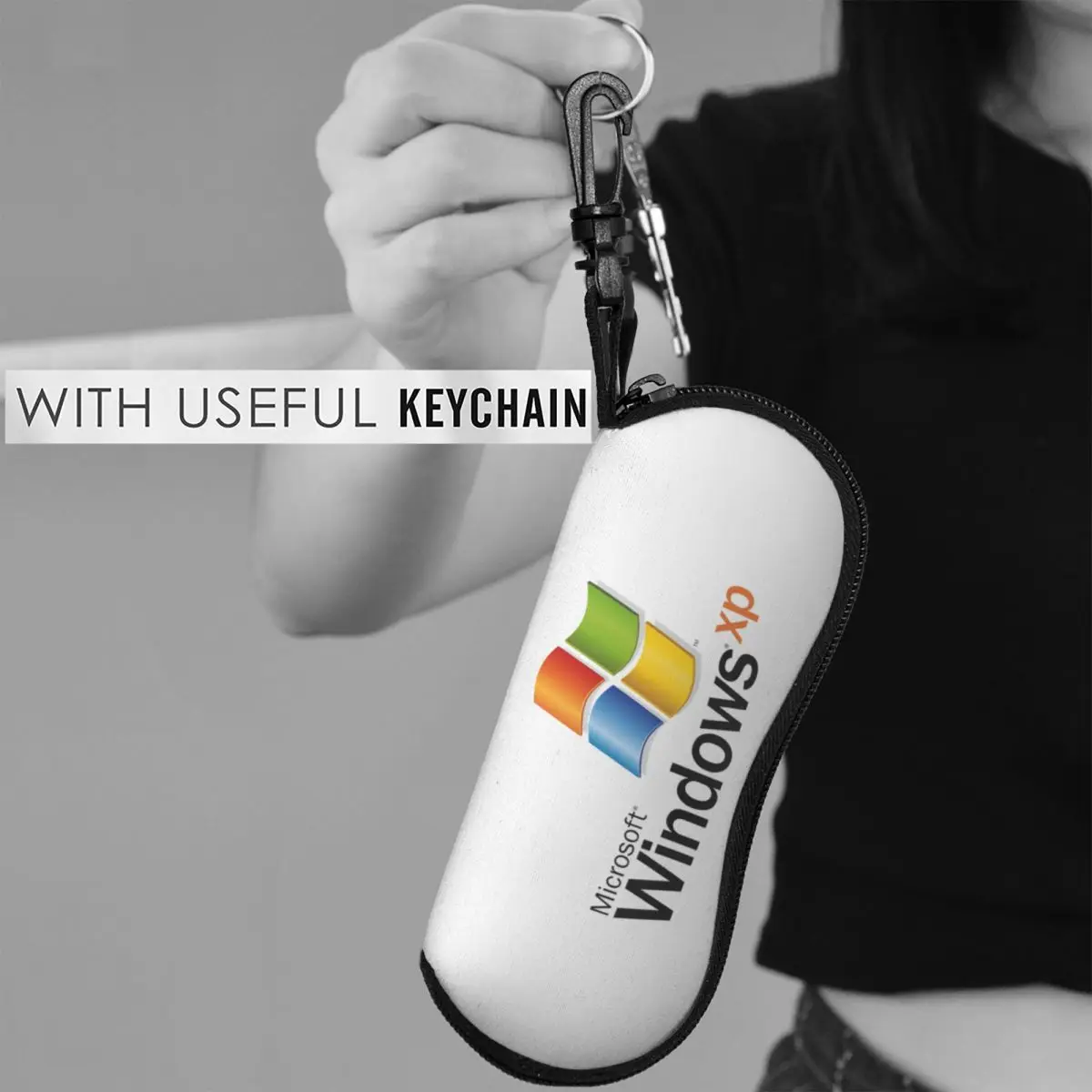 Windows Xp 2 Shell Glasses Case صندوق النظارات الشمسية الواقي للنساء والرجال حقيبة النظارات الناعمة