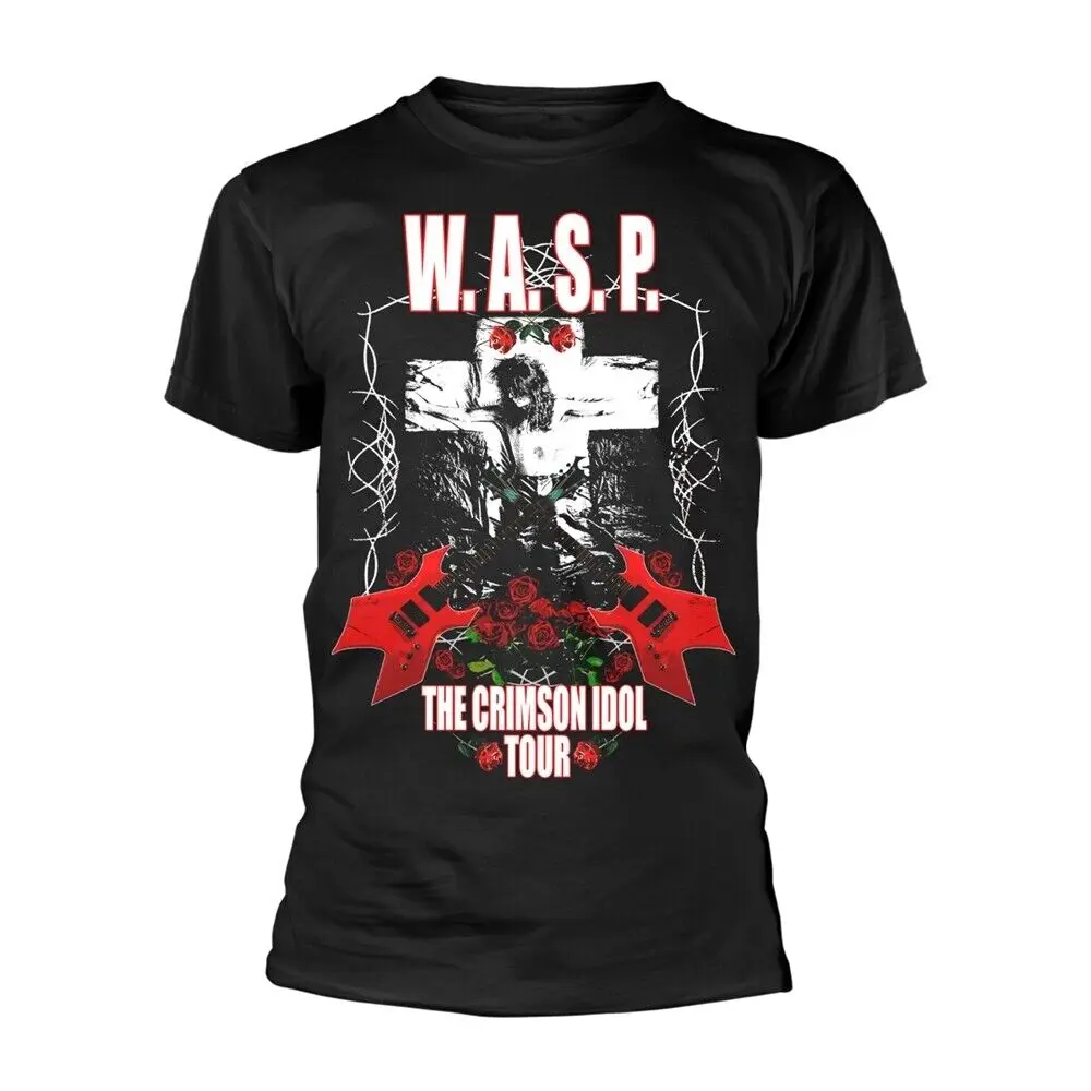 Футболка Red Son Idol tour-new W.A.S.P. Высококачественный 100% хлопок с коротким рукавом