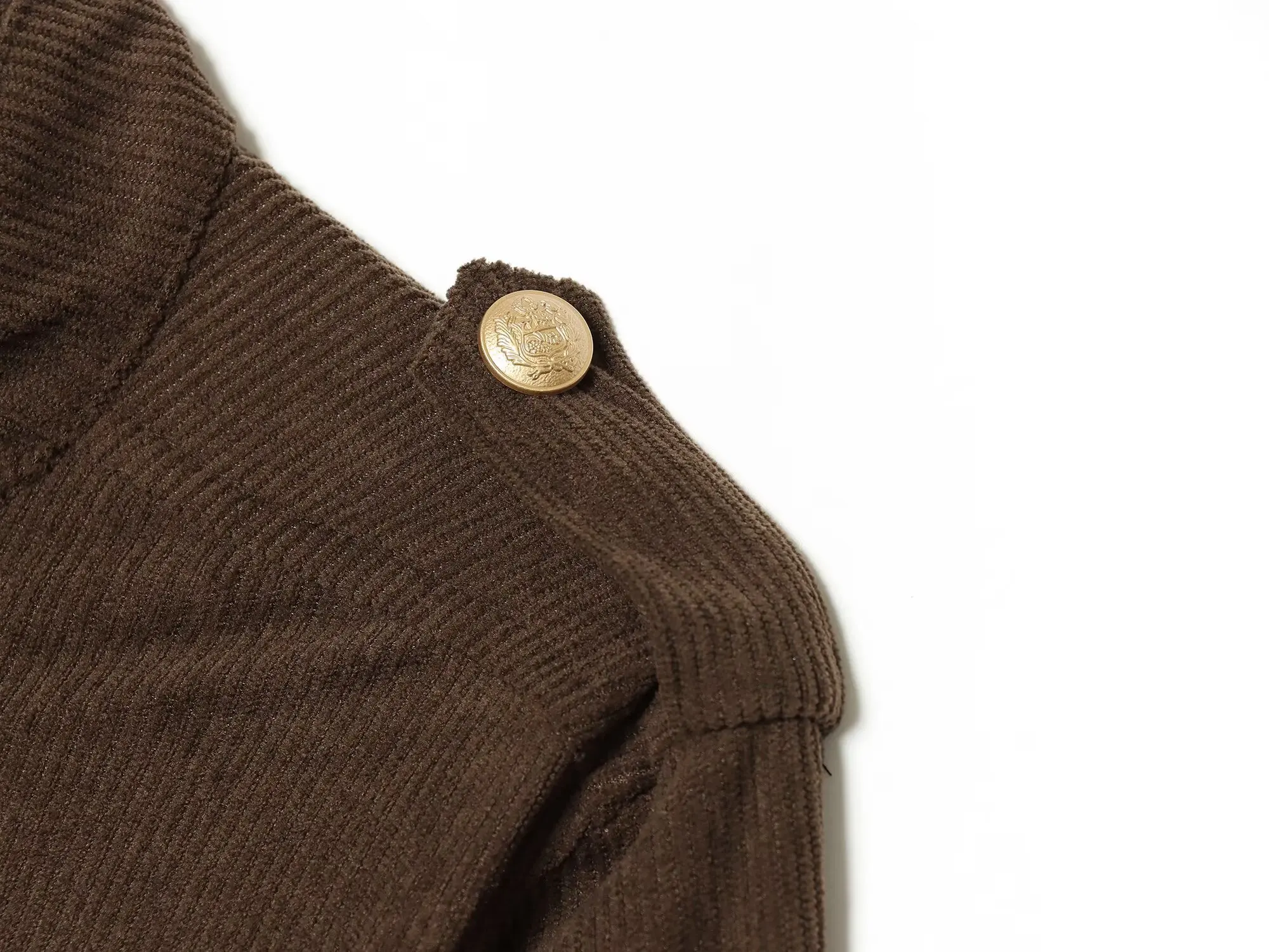 Damen Napoleon Hofstil Retro-Jacken Herbst Damen Kurze Doppelreihige Langarm-Mäntel Damen Freizeitjacken Oberbekleidung – Detail 5