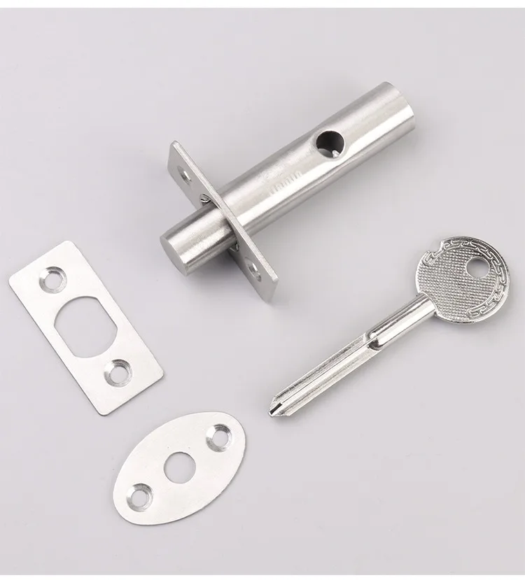 1 Set Eisenrohr-Brunnenschloss-Hardware, Rohr-Brunnenschloss für feuerfeste Türen, Notausgangsschloss, Edelstahl, verdeckte Tür – Detail 14