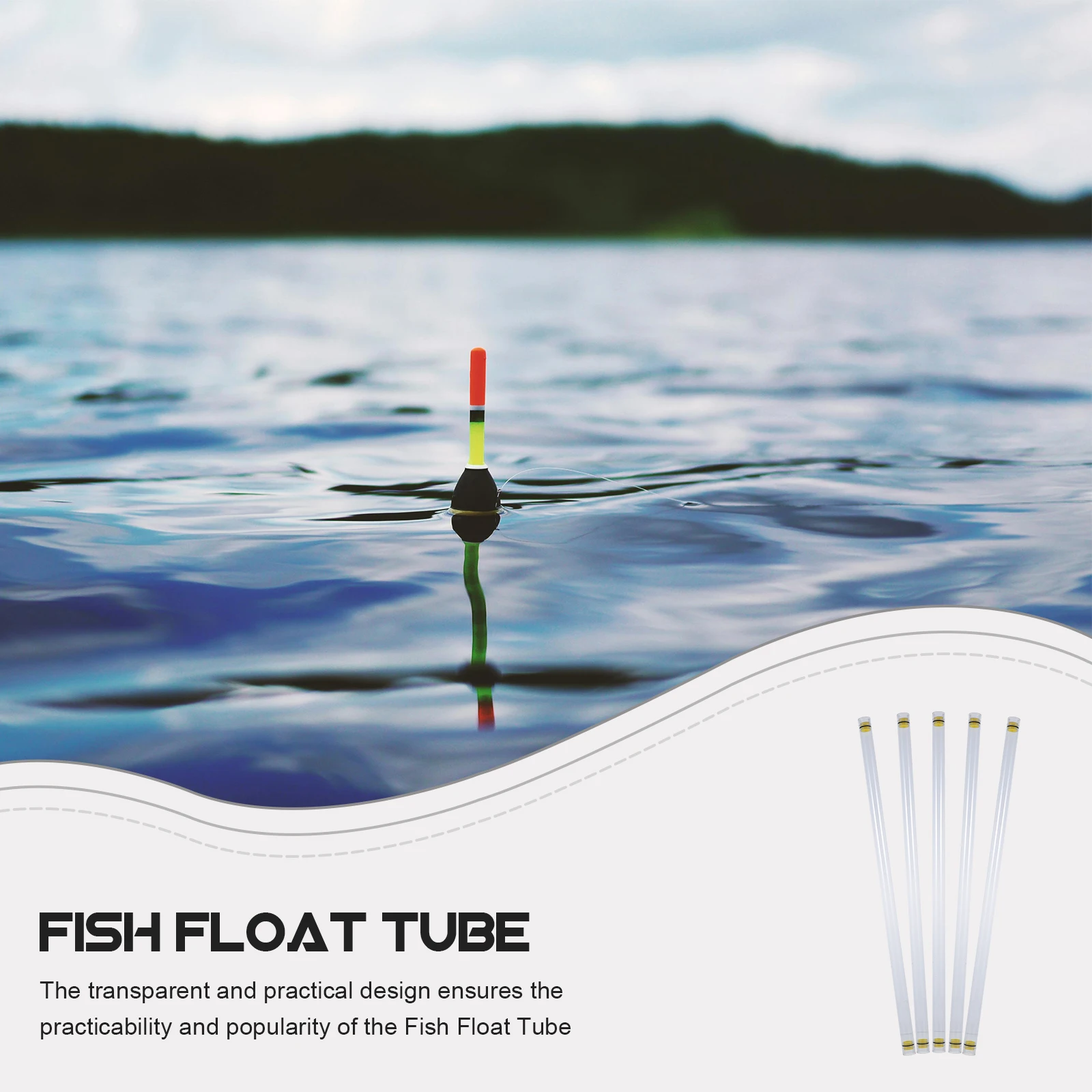 5 Pcs Fishing Gear Buoy Tube Accessories Bait Floats Holders Portable Tool Buoy Protection Storage Tube Buoy Pipe Fishing Tackle