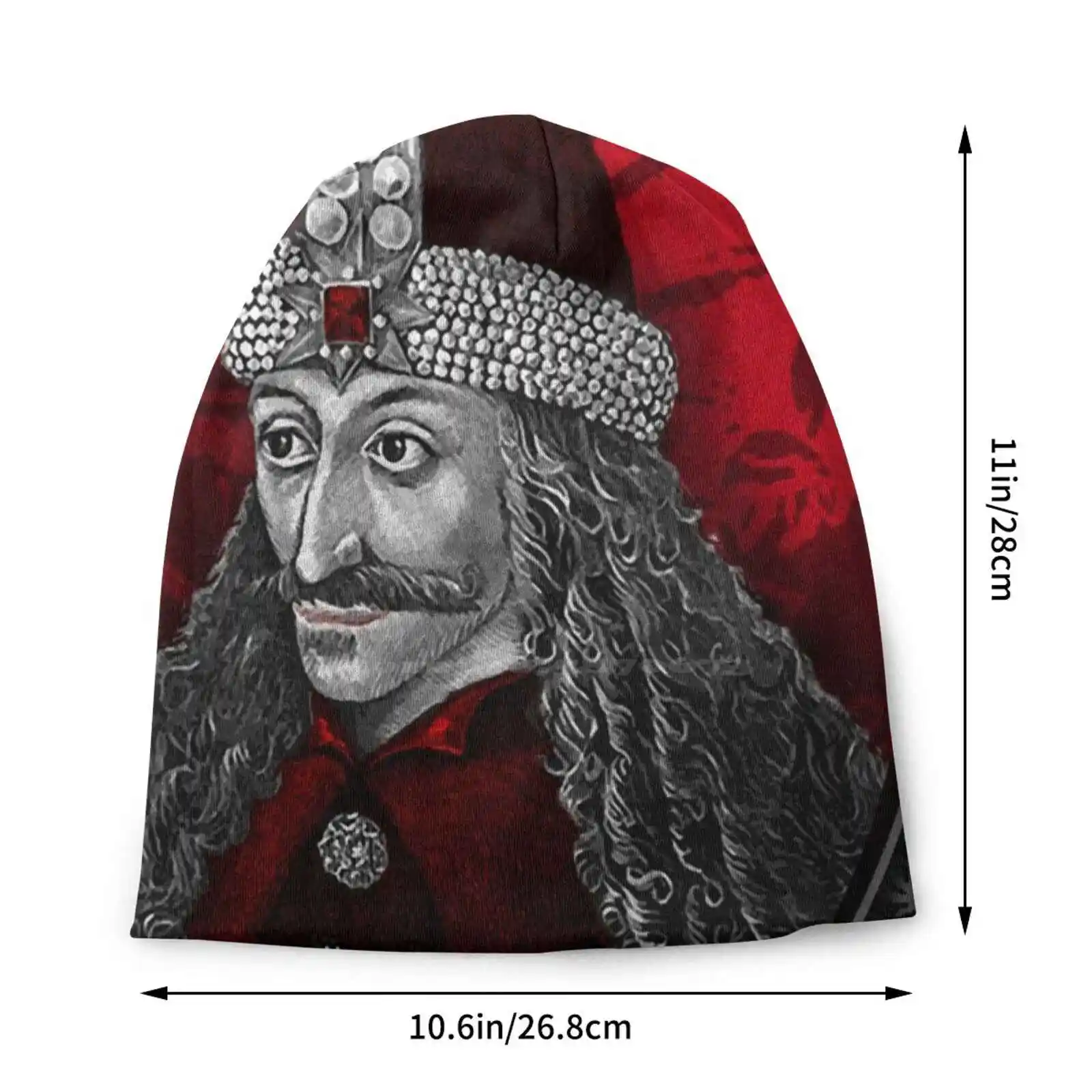 Vlad Dracula Gothic Knitted Hat Warm Beanie Outdoor Caps Vlad The Impaler Gothic Romania Vlad Tepes Transylvania Vlad Dracula