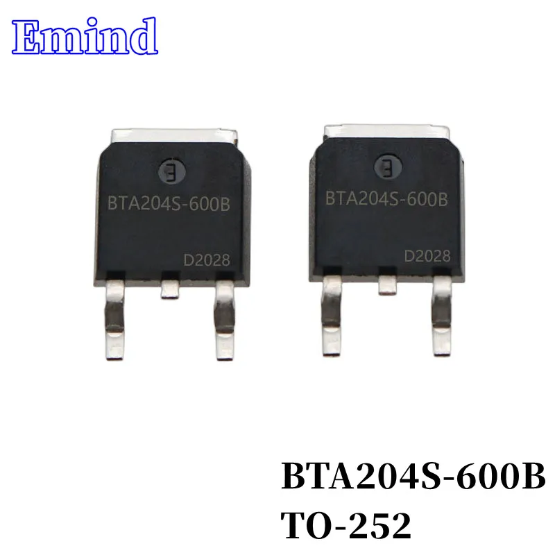 

50/100/200/500/1000Pcs BTA204S-600B Triac 4A/600V TO-252 BTA204S SMD Thyristor Large Chip