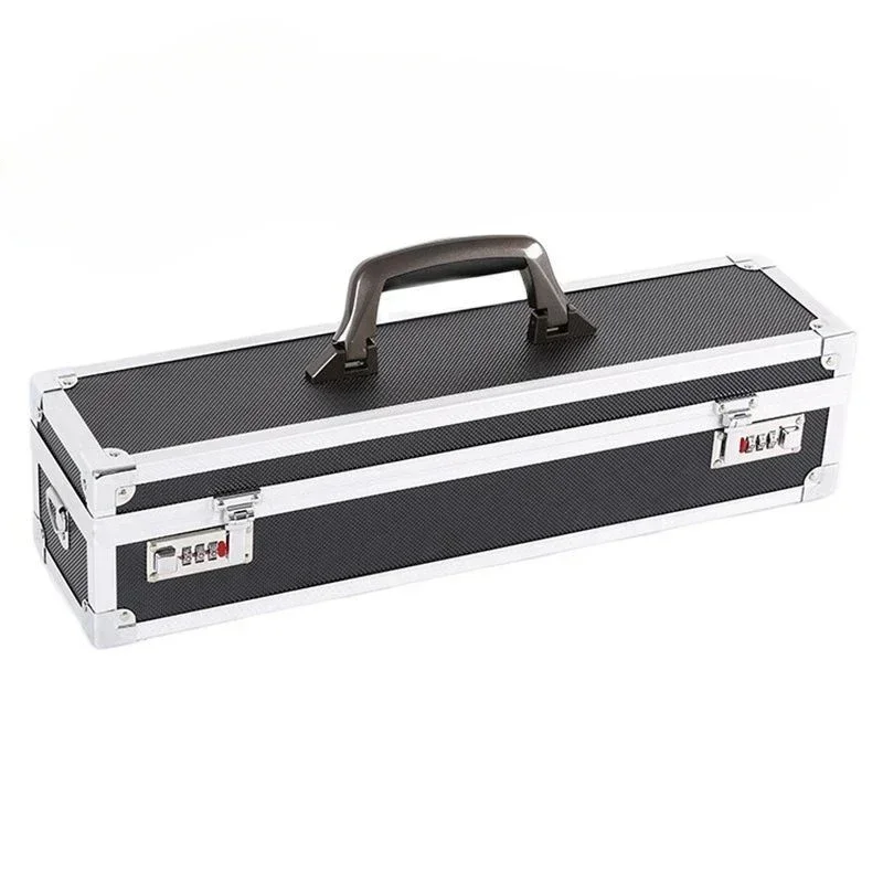 Aluminum Tool Case - Foam Insert, Storage Case Organizer with Shoulder Strap for Knives, 50cm Length X 12cm Width X 12cm Height