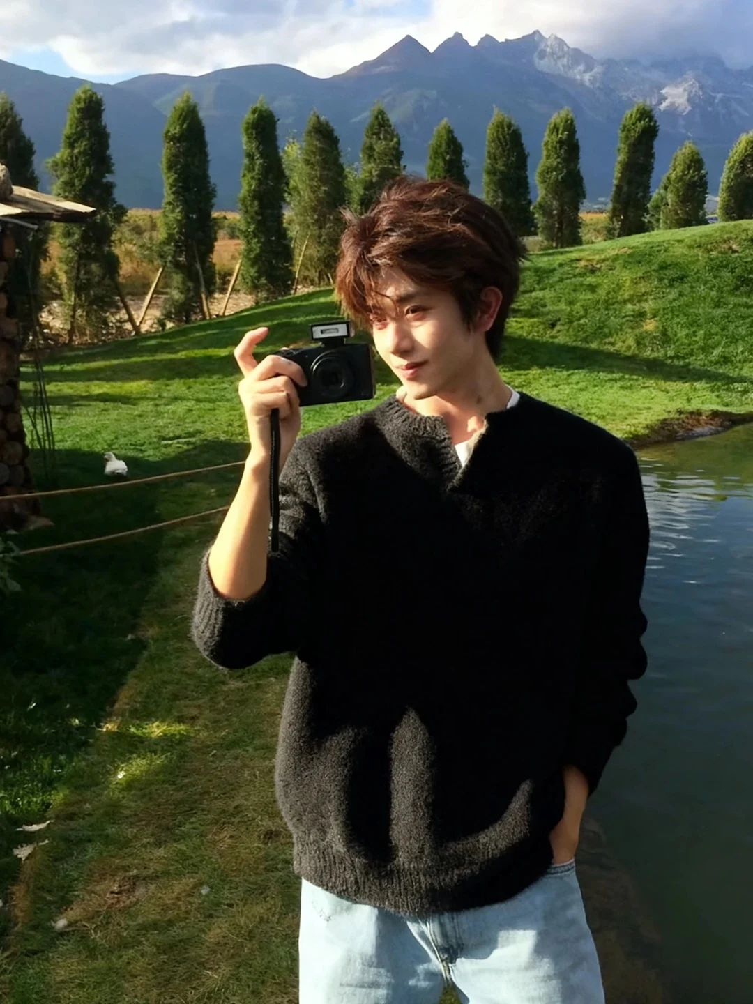 

Черная мужская трикотажная кофта с V-образным вырезом, утепленная, свободного кроя, базовый слой, Cleanfit Citywalk, повседневная, с длинным рукавом, зимняя, теплая, комфортная