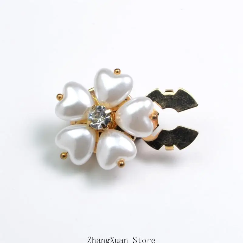 Herz-Blumen-Strass-Knopfabdeckung, Legierungs-Hemd-Manschettenknopf-Clip, dekorativer Manschettenknopf für Kleidungsverzierung – Detail 3