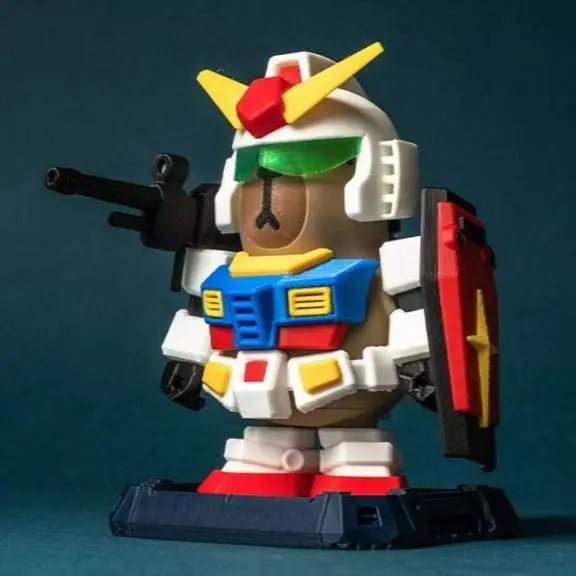 Neue Capybara Actionfigur RX-78-2 Mecha-Stil mit magnetischer dekorativer Capybara-Figur 3D-Druck-Sammlung Statue Spielzeug Geschenk
