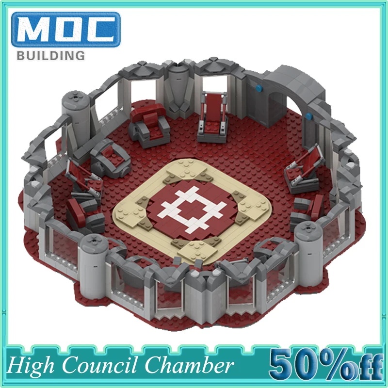 Stra Movie Series Space High Council Chamber Model Set DIY Assembly Building Blocks Children\'s Toys Gifts