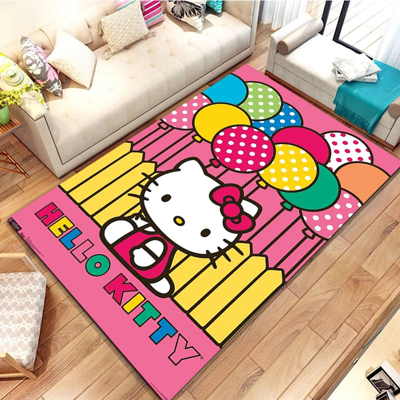 Japanese Anime Sanrio Hello Kitty Large Area 3D Carpet Home for Living Room Kids Bedroom Sofa Children\'s Doormat Floor Decor Rug