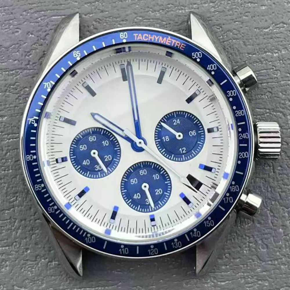 40mm watch VK63 suitable for movement case 316L stainless steel coating scratch resistant glass 5BAR waterproof quartz watch