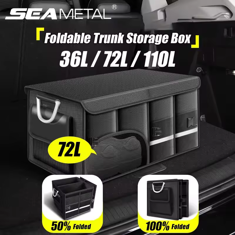 Caixa Organizadora Dobravel SEAMETAL para Porta-Malas 110L