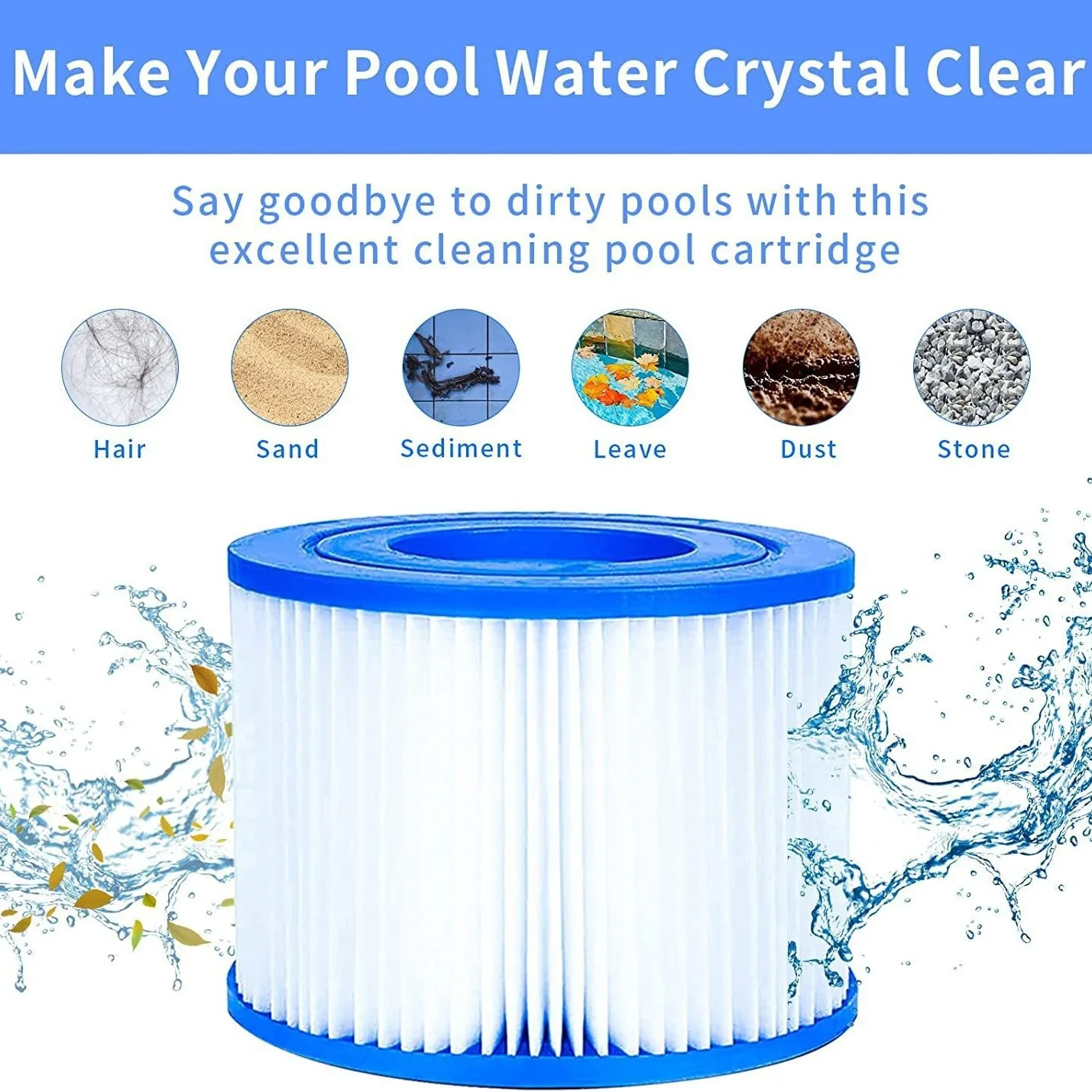 For Lay Z Spa Replacement Filter Cartridge VI Compatible with 90352E 58323E 90427E Pool SPA Hot Tub Water Filter Element
