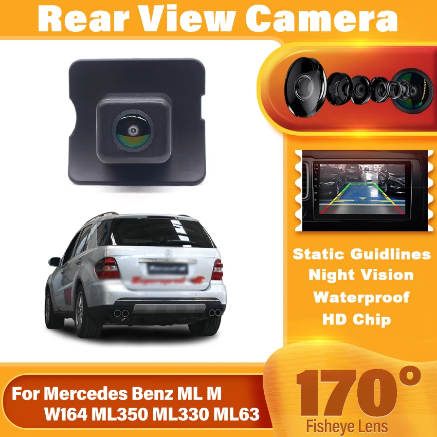 AHD NTSC Car Rear View Reverse Camera For Mercedes Benz ML M W164 ML350 ML330 ML63 Wide Angle Waterproof Parking Backup Camera