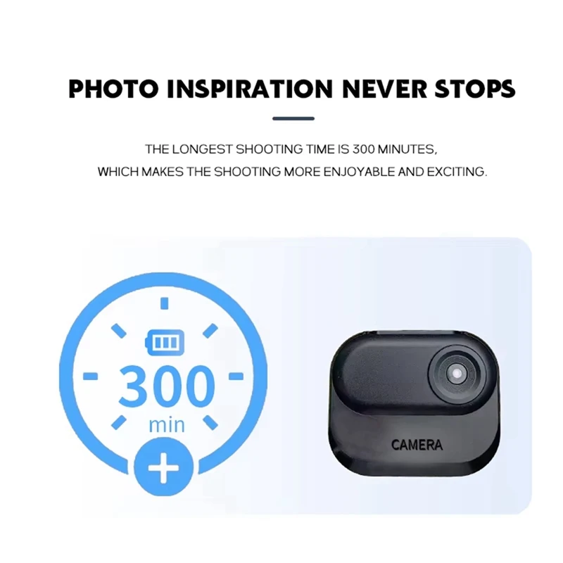 كاميرا صغيرة الإبهام 1080P كاميرا الحيوانات الأليفة داش كاميرا الجسم مع علبة البطارية، حلقة تسجيل كاشف حركة كاميرا مدونة فيديو