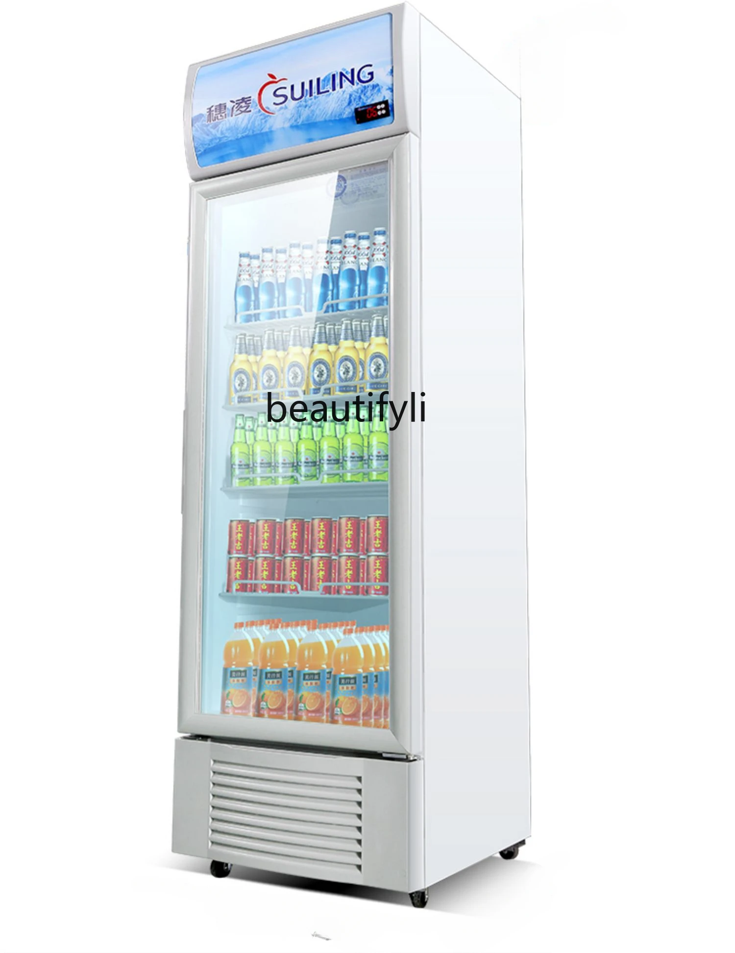 

Freezer Vertical Frost-Free Air-Cooled Refrigerated Display Cabinet Freezer Beverage Cabinet Refrigerator Fresh Cabinet