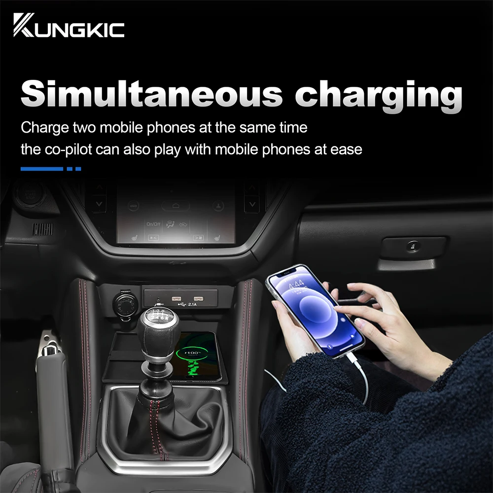 

Автомобильное беспроводное зарядное устройство для Subaru WRX 2022 2023 2024 LHD RHD Беспроводная плата 15 Вт для Iphone Держатель для зарядки мобильного телефона из ПВХ