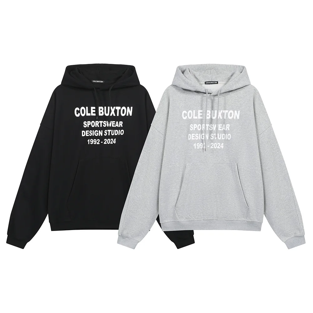 

Толстовка с капюшоном Cole Buxton Premium Slogan с буквенным принтом и логотипом — повседневная толстовка с капюшоном большого размера унисекс