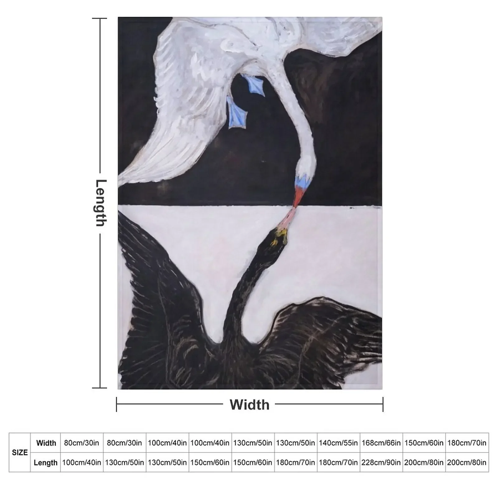 Hilma af Klint The Swan, No. 01, Group IX-SUW Throw Blanket couch cozy soft plush fuzzy picnic outdoor blanket