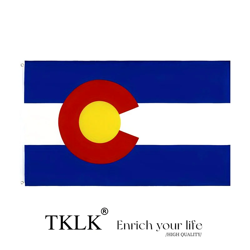 

1pc Colorado Flag, USA State Banner, Polyester, Indoor/Outdoor Decor, Party Banners, Garden Home Events Party Supplies