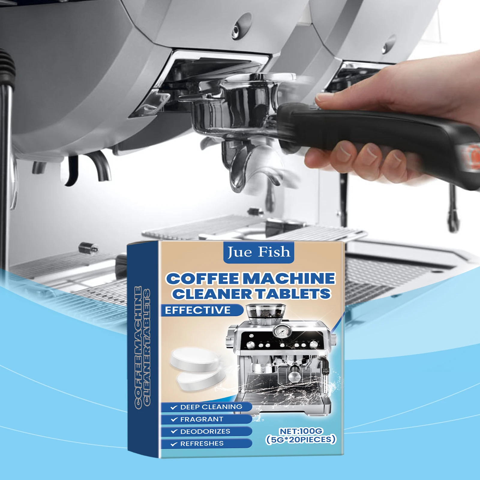 Coffee Machine Cleaner Tablets Thoroughly Removing Coffee Grounds Oil Eliminate Odors Descaling Maintain Coffee Machine Cleaner