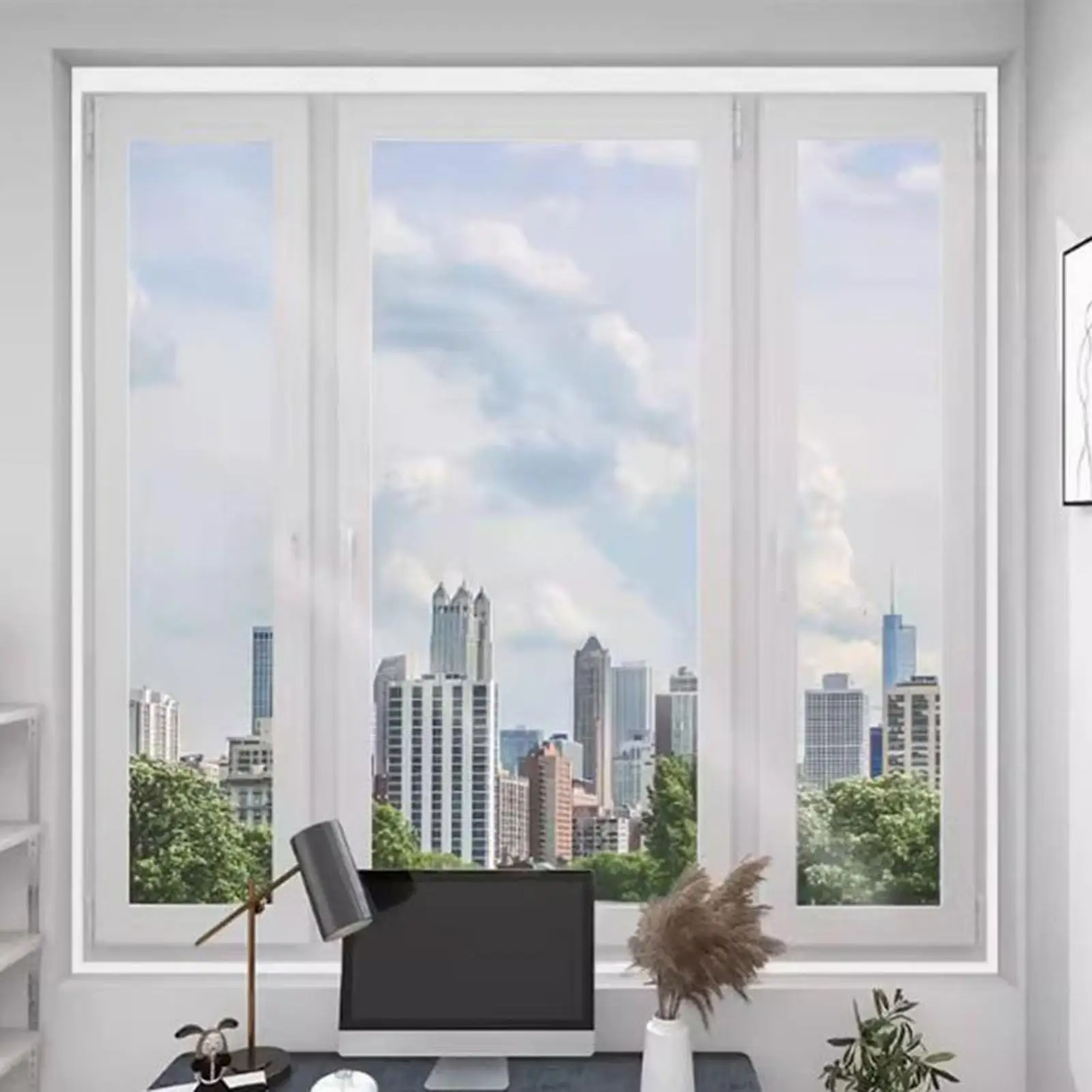 Pellicola isolante per finestre Kit di guarnizioni per finestre invernali riutilizzabili antivento Nastro termico per interni ed esterni Casa RV Patio Soffitta Seminterrato