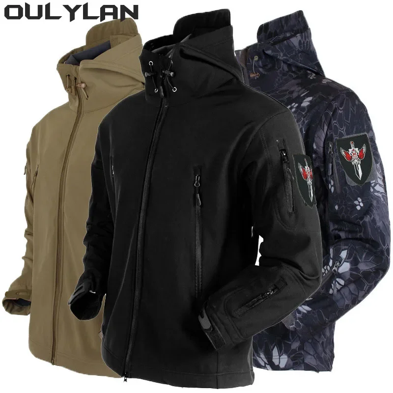 

Oulylan Windproof Outdoor Jacket Military Tactical Waterproof Shark Skin Soft Shell Comfortabe Camping Hunting Hiking