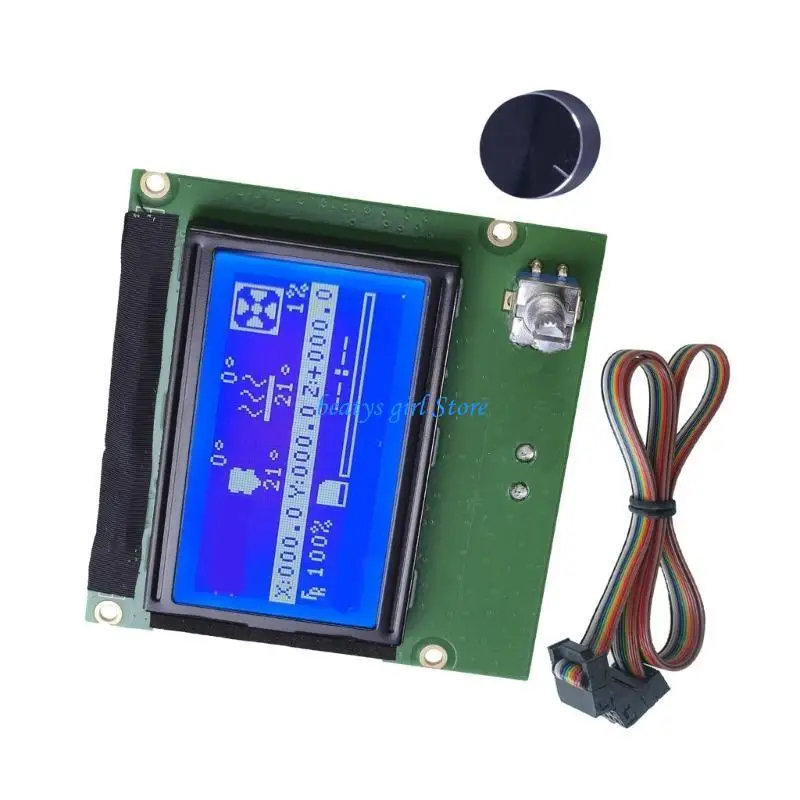 C7AB 12864 LCD Screen Assembly 3D Printer LCD Display Screen With Control Panel 12864