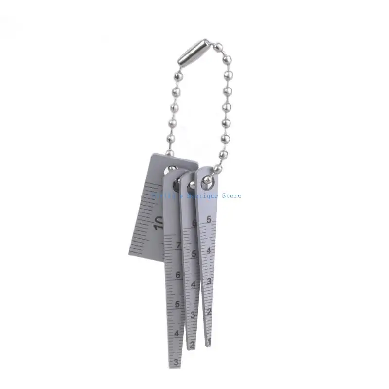 

M76D Multipurpose 4Pcs Steel Tapered Gauge Set for DIY Project High Precisions Feeler Hole Tapered Ruler Measuring Tool