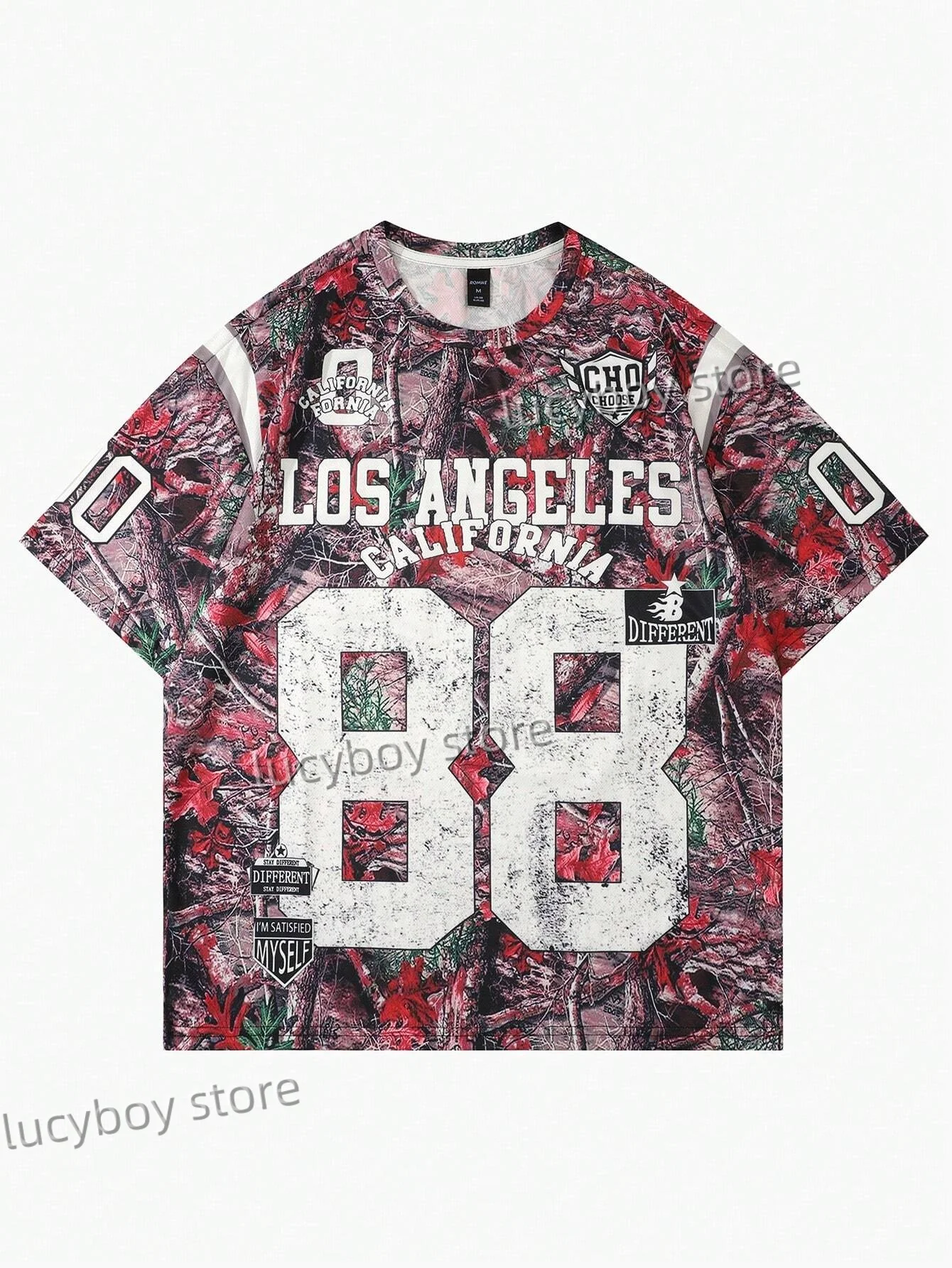 Mens  Los Angeles Number 88 PrintedT shirt Man Round Neck Sportwear Football short sleeve Tee Vintage Casual Tops Men Clothing