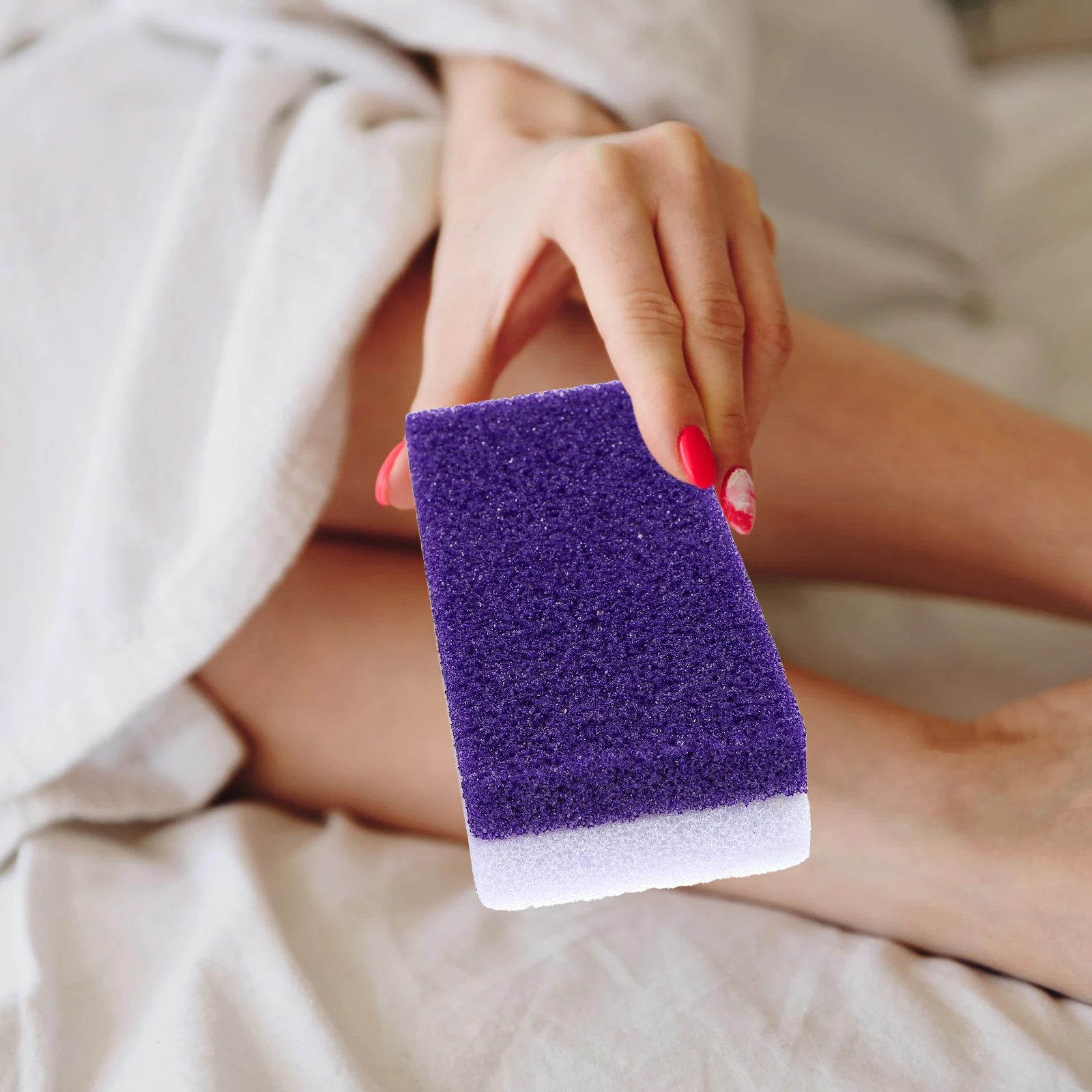

2pcs Foot Stone for Callus Removal Violet Callus Remove Stone Portable Eco Friendly Scrubber Tool Nail File